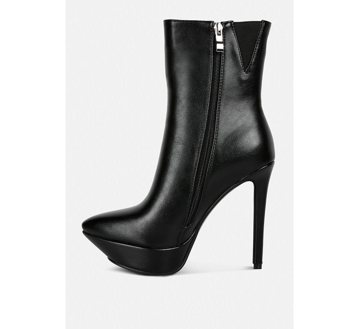 Magna Womens Platform Heel Ankle Boot
