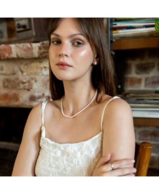 Natural Freshwater Real Seed Pearl Strand Necklace