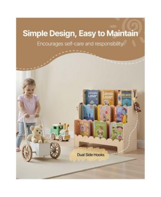 3-Tier Montessori Toddler Bookcase with Front-Facing Shelves