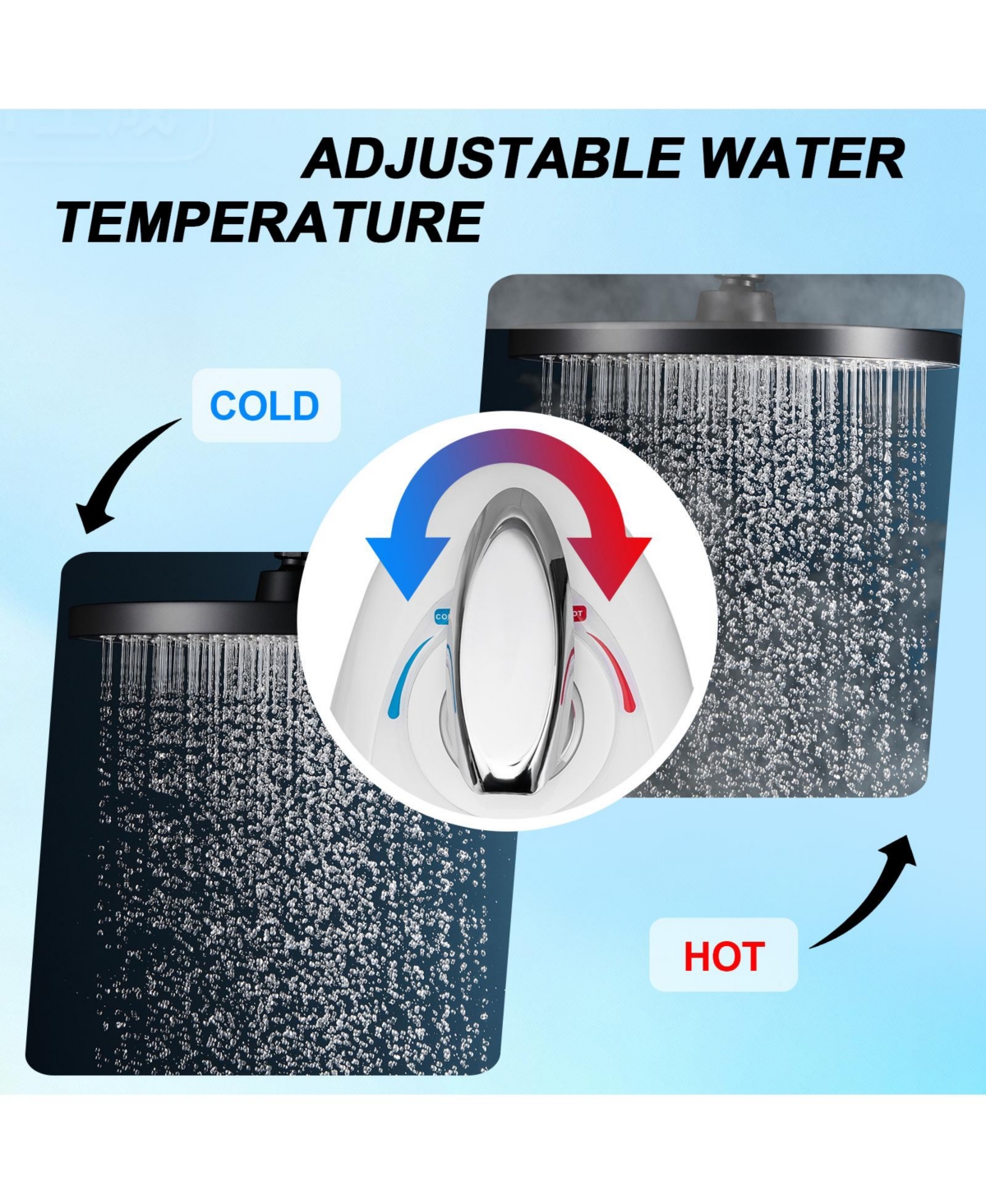 Sugift Adjustable Dual-Nozzle Cleansing Attachment – Hot & Cold Water Spray with Self-Rinsing Function, Easy Installation