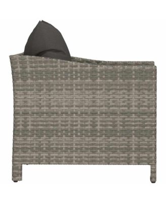 Garden Set of 1 Armchair  Poly rattan Medium Lightweight