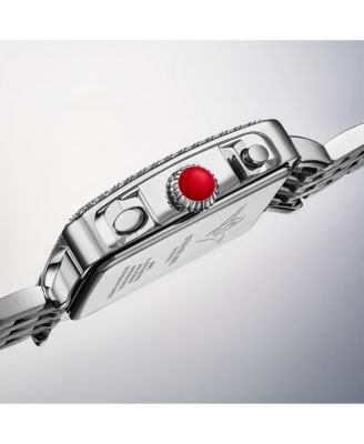 Womens 4083 Bezel Chronograph Watch with Mother of Pearl Dial and Silver Bracelet Watches