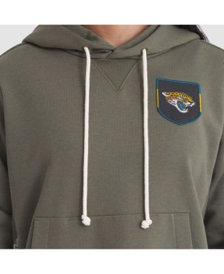 Women's Olive Jacksonville Jaguars 2025 Salute to Service Sideline Standard Issue Dri-FIT Hoodie