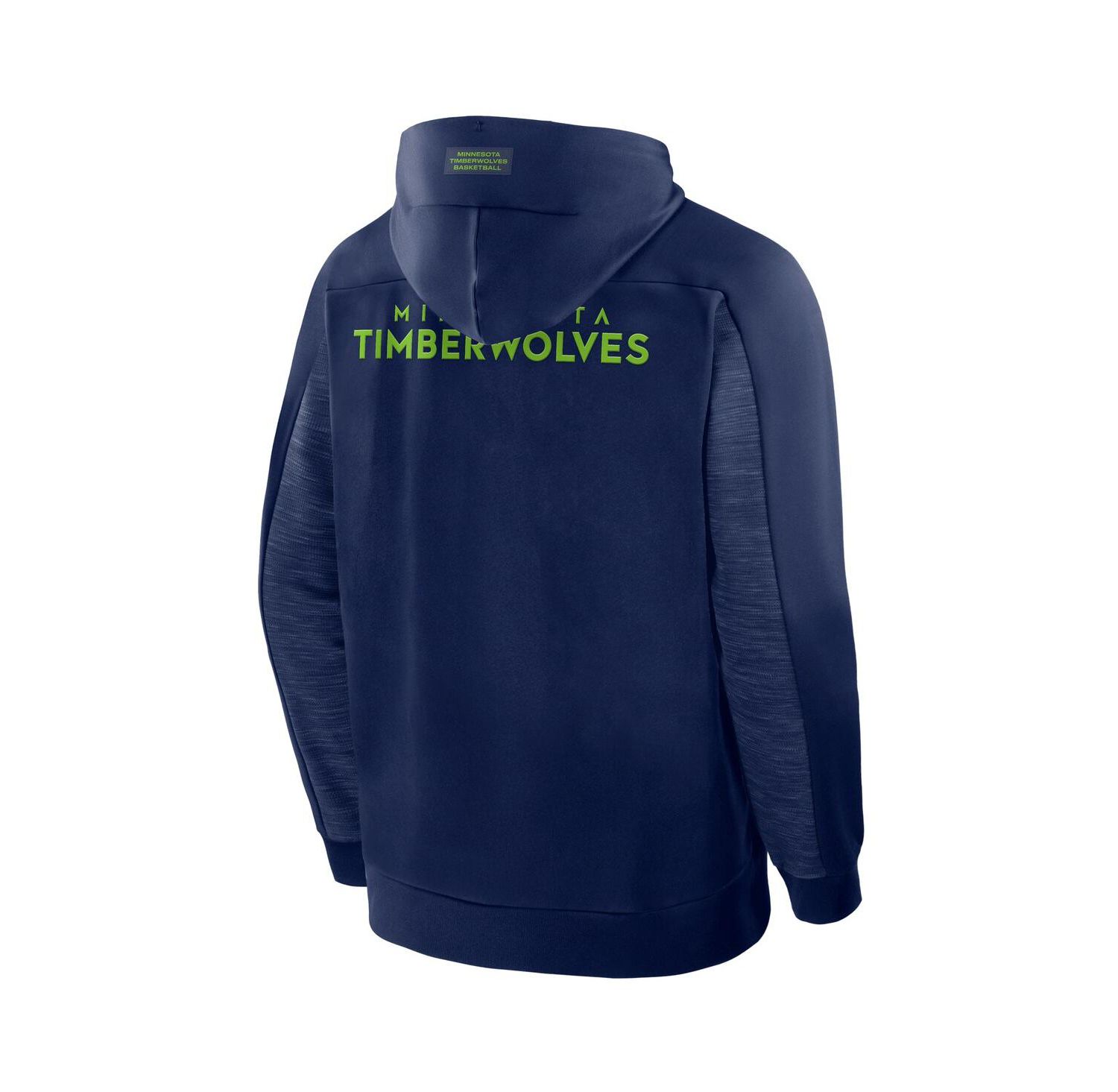 Men's Navy Minnesota Timberwolves Back Door Cut Play Defender Full-Zip Hoodie
