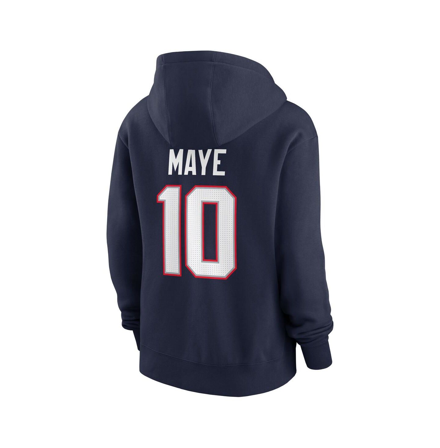 Женское худи Nike Drake Maye Navy New England Patriots Player Name & Number Fleece — фото 3