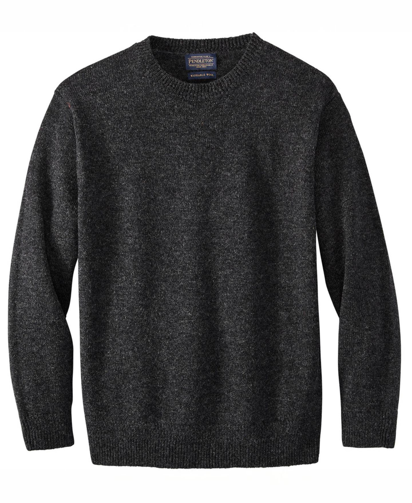 Мужской свитер Pendleton Shetland Crewneck, цвет: Чёрный меланжевый — фото 2