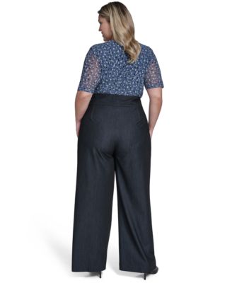 Plus Size Wide-Leg Mid Rise Pants