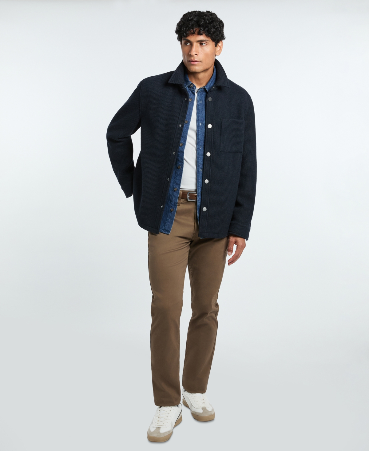 Ted by Ted Baker Men's Fully Lined Knit Shirt Jacket