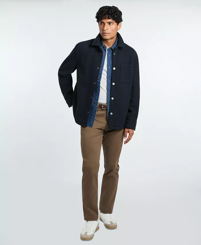 Men's Fully Lined Knit Shirt Jacket - thumbnail 2