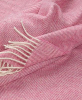 Shetland Lambswool Herringbone Throw, 55" x 72"