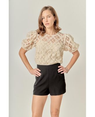 Women's Floral Texture Top