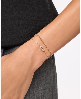 Gold Charm Bracelet - Blake Bracelet Micropave