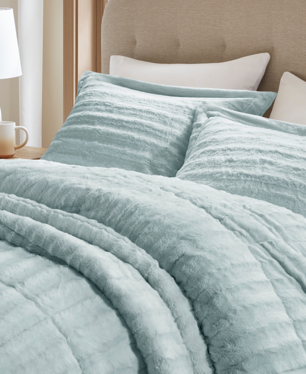 Madison Park Duke Reversible Faux Fur 3-Pc. Comforter Set, King/California King