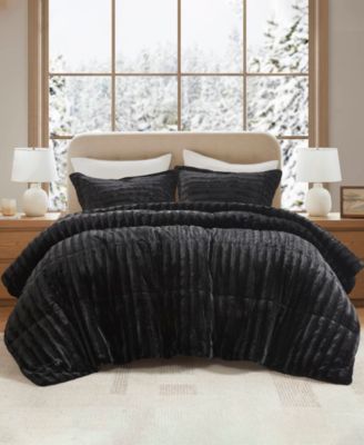 Duke Reversible Faux Fur 3-Pc. Comforter Set, King/California King