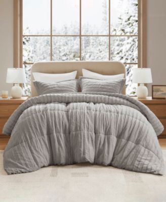 Madison Park Duke Reversible Faux Fur 3-Pc. Comforter Set, King/California King