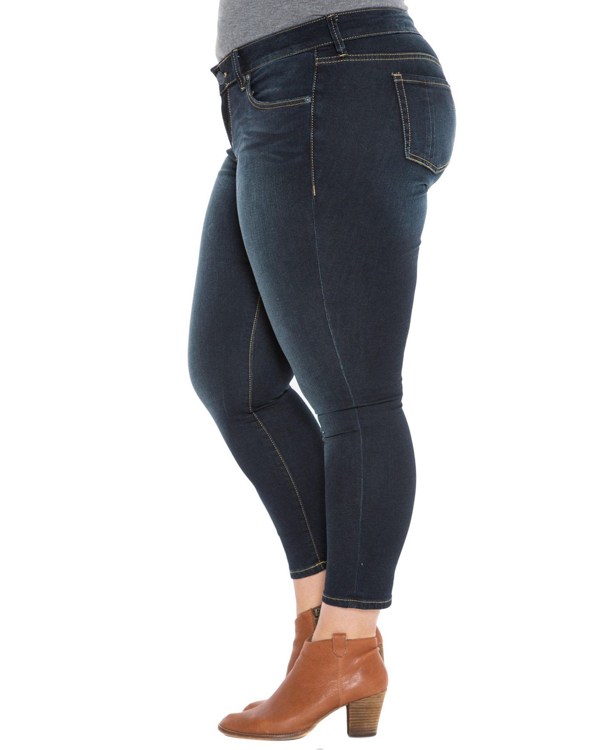 Slink Jeans Women's Denim High Rise Ankle Skinny in 27" inseam - Summer view 2 — MAYCSS fashion products