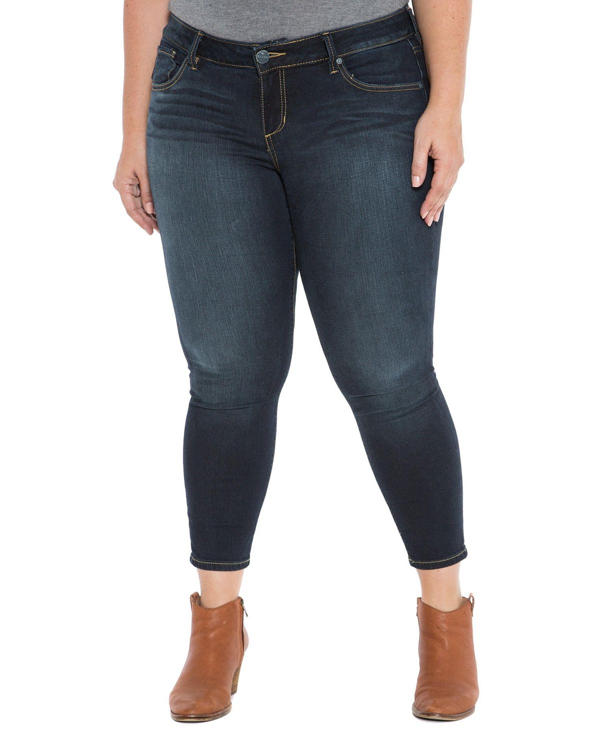 Slink Jeans Women's Denim High Rise Ankle Skinny in 27" inseam - Summer view 1 — MAYCSS fashion products