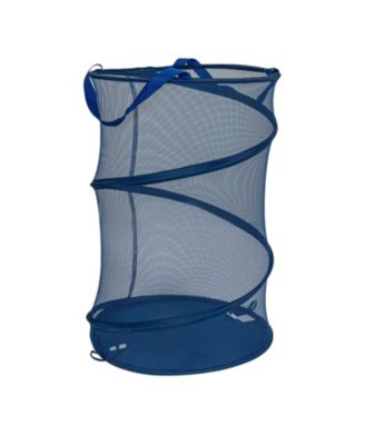 Pop-Up Mesh Laundry Hamper, Blue