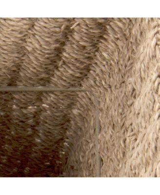 Wicker Stair Basket with Handles