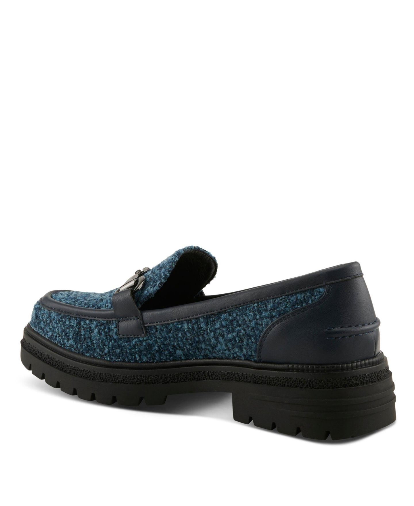 Женские туфли Patrizia Nacarri Slip-Ons with Chunky Rubber Lug Sole, цвет: Тёмно-синий — фото 7