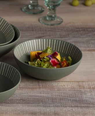 Set of 4 Colorwave Stripe Cereal Bowls