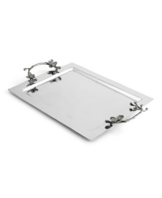Black Orchid Handled Serving Tray
