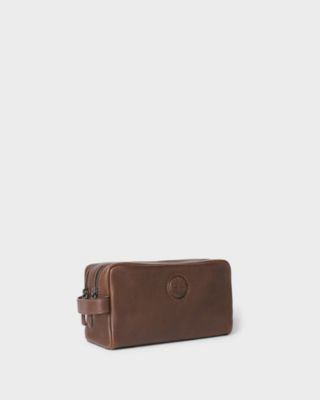 Men's The Compass Leather Washbag