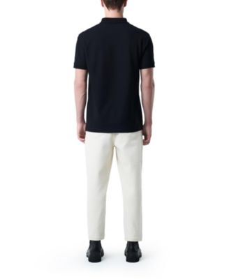 Men's semi-fit polo shirt with jacquard detail