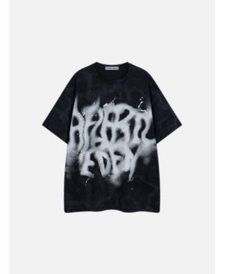 Men's Washed Abstract Graphic Tee