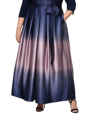 Plus Size Ombr&eacute; Ballgown 