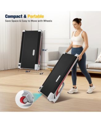 Walking Pad Under Desk Mini Treadmill with 6% Incline & Remote Control & LED Display & Lights, 265 Lbs Capacity