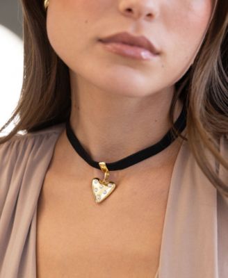Samantha Heart Charm Choker