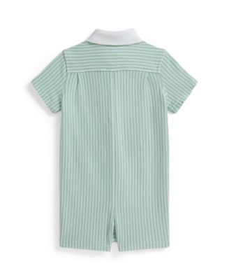 Baby Boys' Striped Short-Sleeve Shortall