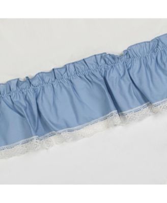 Madelyn Ruffled Victorian Priscillas 1.5" Rod Pocket Curtain Panel 100" x 72" Slate