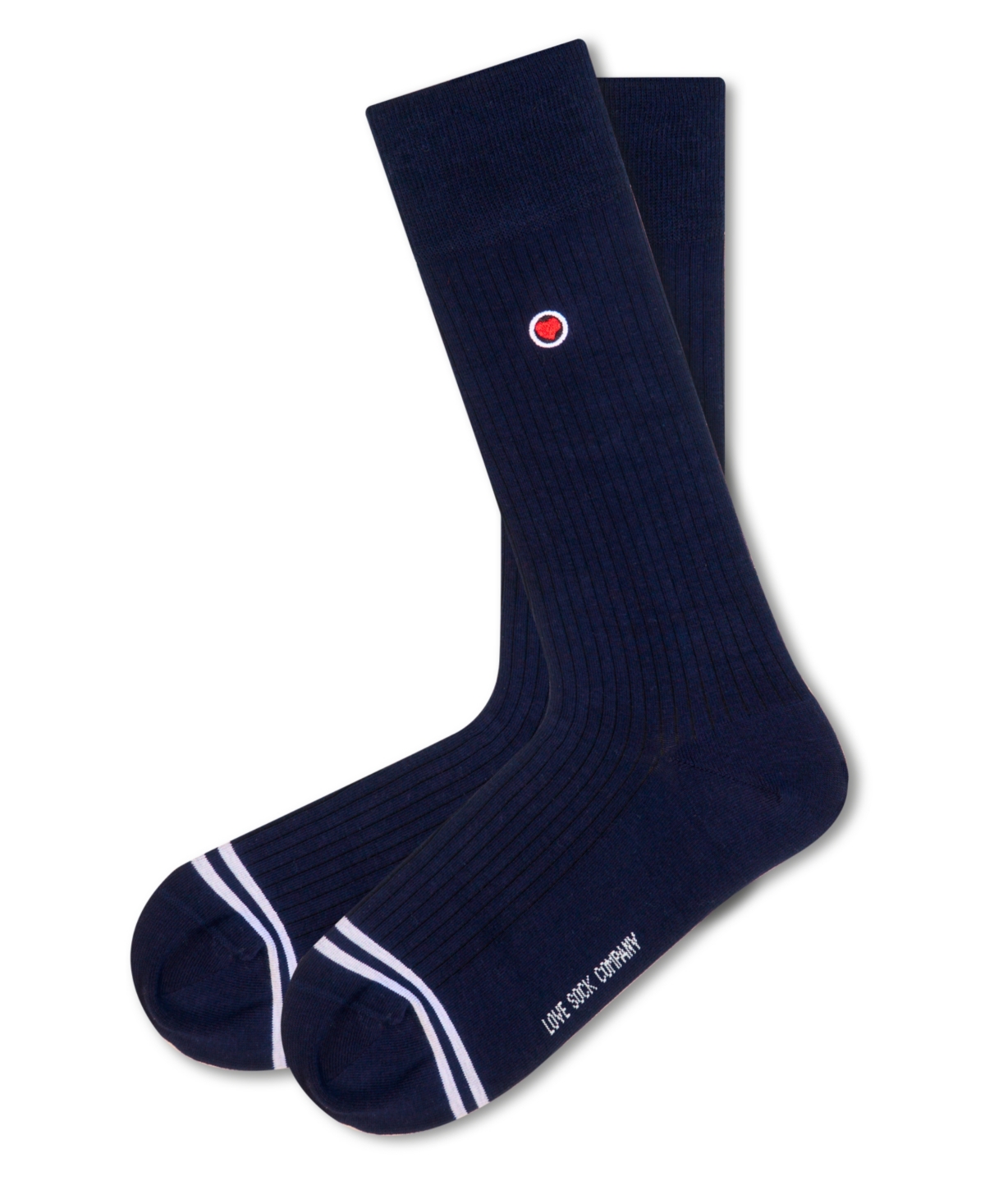 Love Sock Company Men's Ribbed Solid Socks
