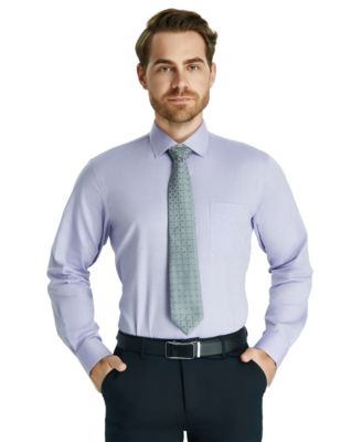 Men's Pinpoint Solid Dress Shirt