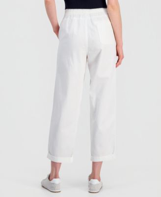 Women's Solid Cuffed Pull-On Pants