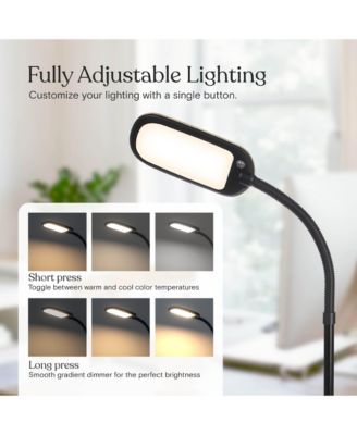 Litespan 53" Dimmable LED Reading Task Lamp with Height Adjustable Gooseneck