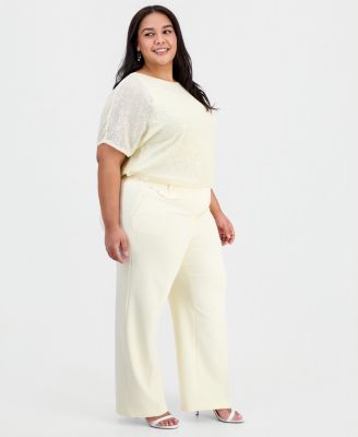 Plus Size Pull-On Flap-Pocket Pants