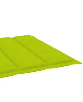 Sunlounger Bright green Solid acacia wood 78.7 in long