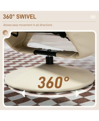 Swivel Recliner with Ottoman Reclining Chair and Footrest,