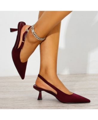 Women's Cassandra Faux Suede Kitten Heels