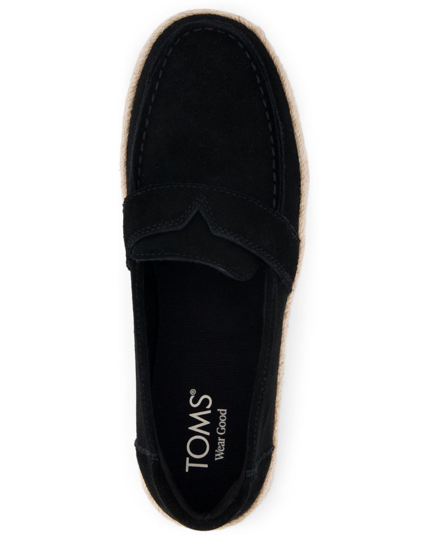 Женские туфли TOMS Blakely Slip-On Espadrilles, цвет: Чёрный замшевый — фото 4