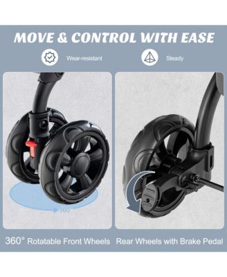 Double Pet Stroller for 2 Dogs or Cats w/ 2 Detachable Carriers Safety Belt