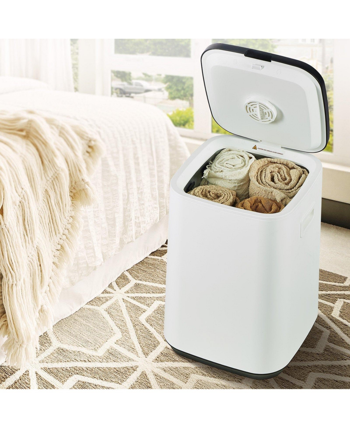 Ecooso Towel Warmer for Bathroom, Large Bucket with Child Lock, Temp Indicator, 24H Timer & Auto Shut-Off, Fits 4 Towels, Blankets & Clothes