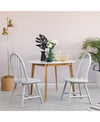 Set of 4 Vintage Windsor Dining Side Chair Wood Spindleback Kitchen Room