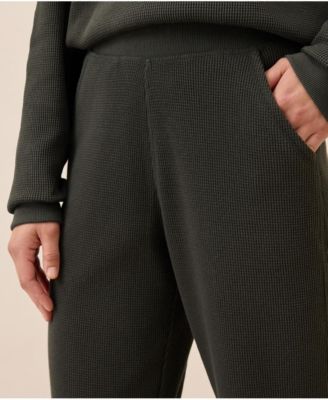 Women's Thermal Waffle Wide Leg Pant