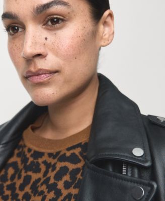 Women's Leopard-Print Knitted Sweater