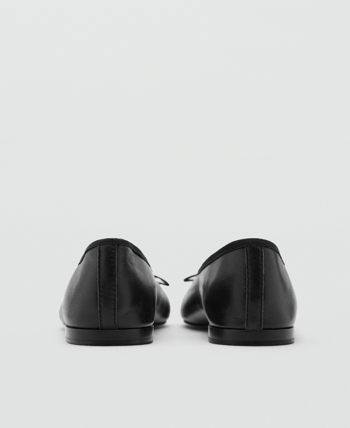 Mango Women's Bow Leather Ballet Flats