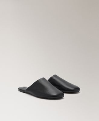 Women's Leather Mule Slippers